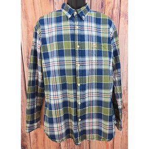 Kiel James Patricks Sailing Madras Shirt XXL Plaid‎ Fits Like a Large
